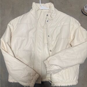 Women's Cream Puffer Jacket from Francesca’s